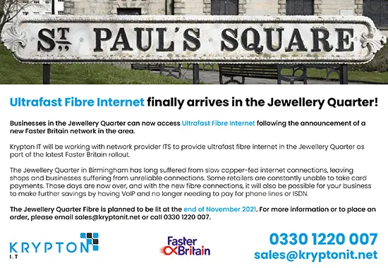 Krypton IT Jewellery Quarter Emailer & Ad Campaign