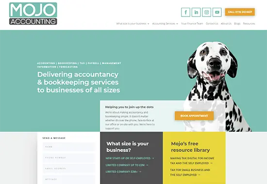 Mojo website content