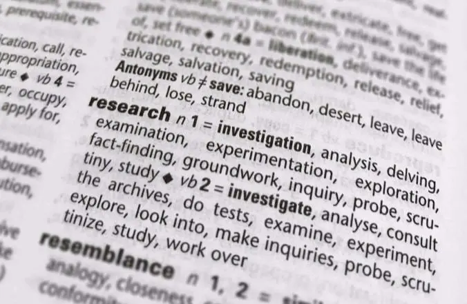 Research - Dictionary definition